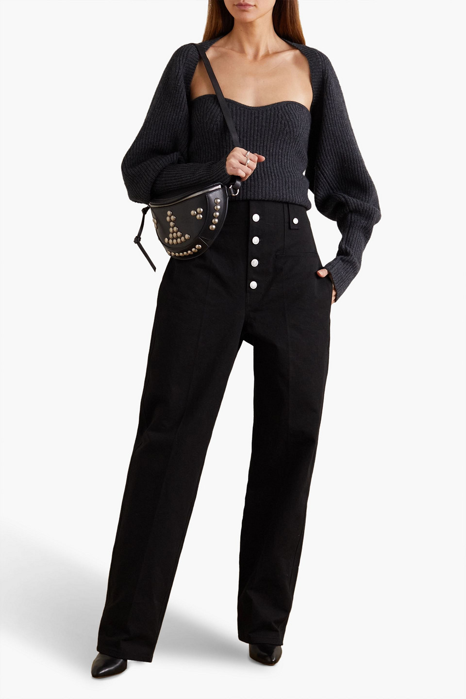 ISABEL MARANT NARLENA COTTON-TWILL STRAIGHT-LEG PANTS