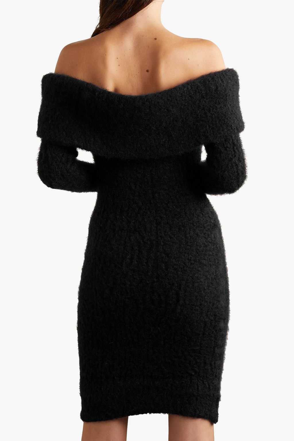 ISABEL MARANT Aria off-the-shoulder brushed knitted mini dress
