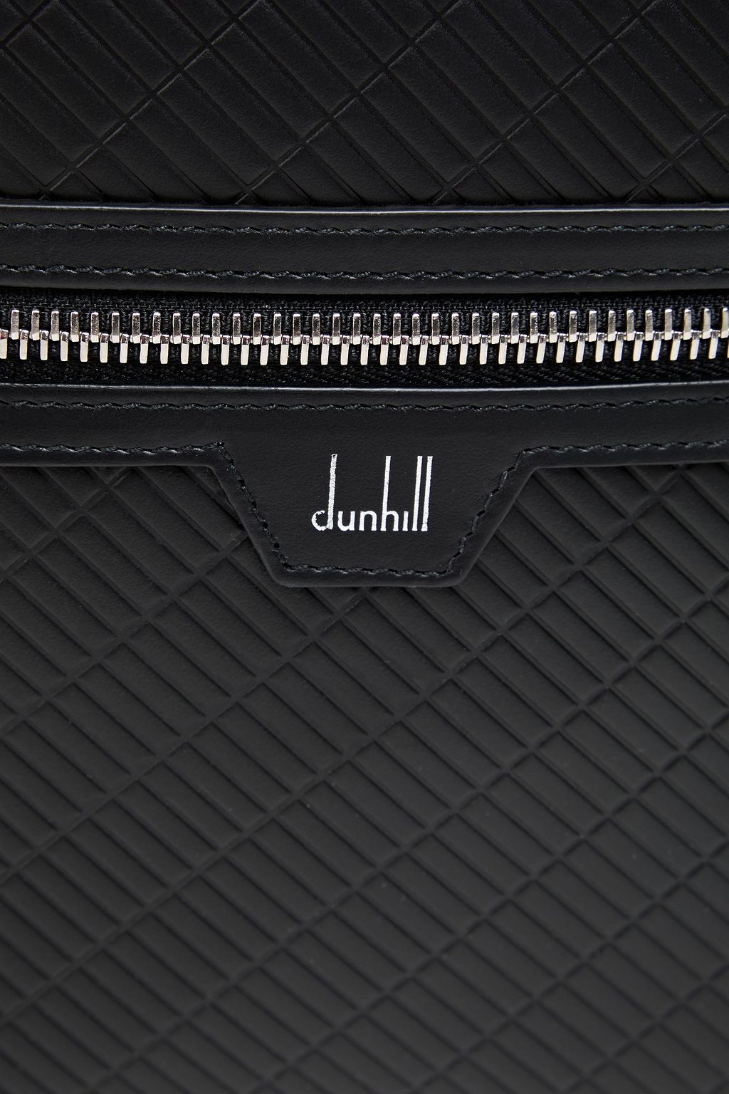 DUNHILL حقيبة ماسنجر من الجلد المنقوش