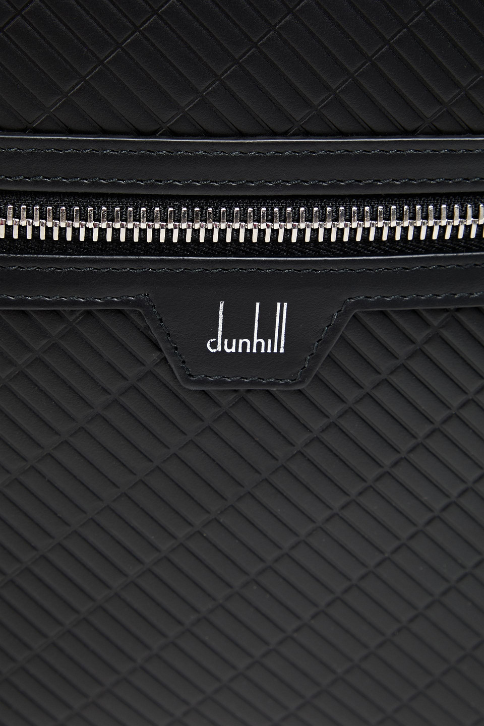 DUNHILL CONTOUR EMBOSSED LEATHER MESSENGER BAG