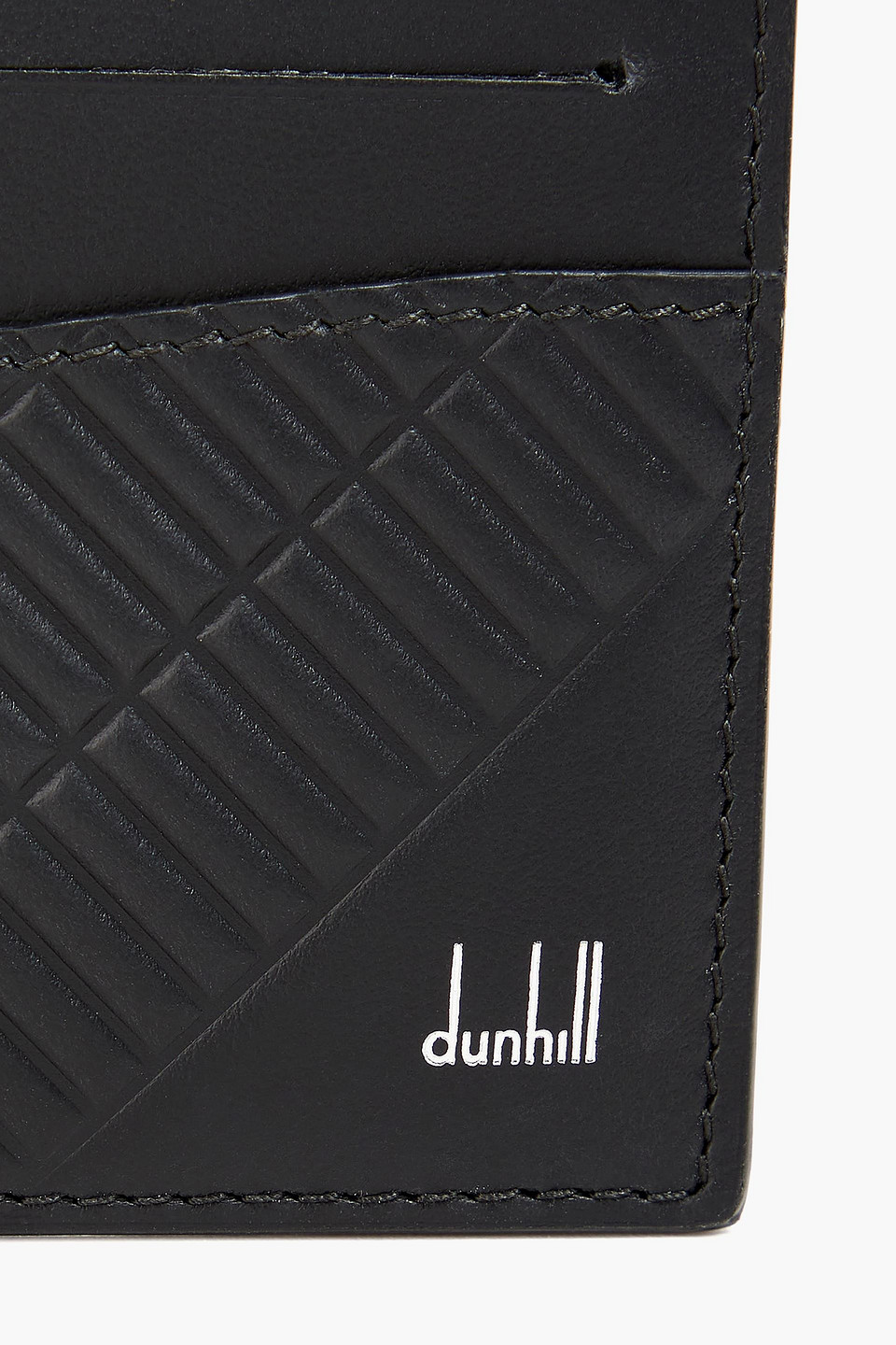 DUNHILL CONTOUR EMBOSSED LEATHER CARDHOLDER