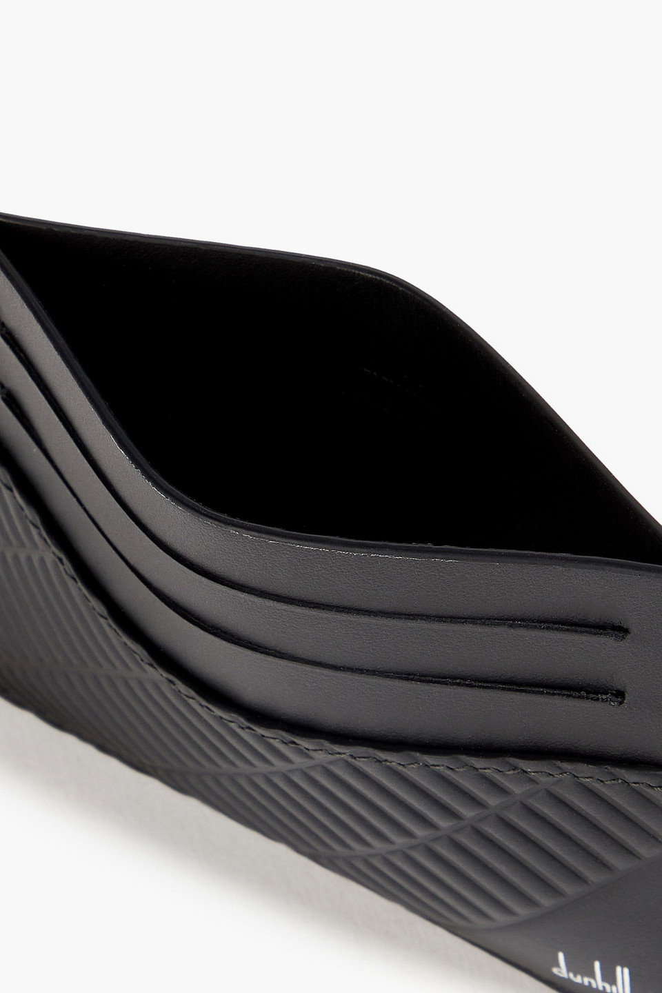 DUNHILL CONTOUR EMBOSSED LEATHER CARDHOLDER