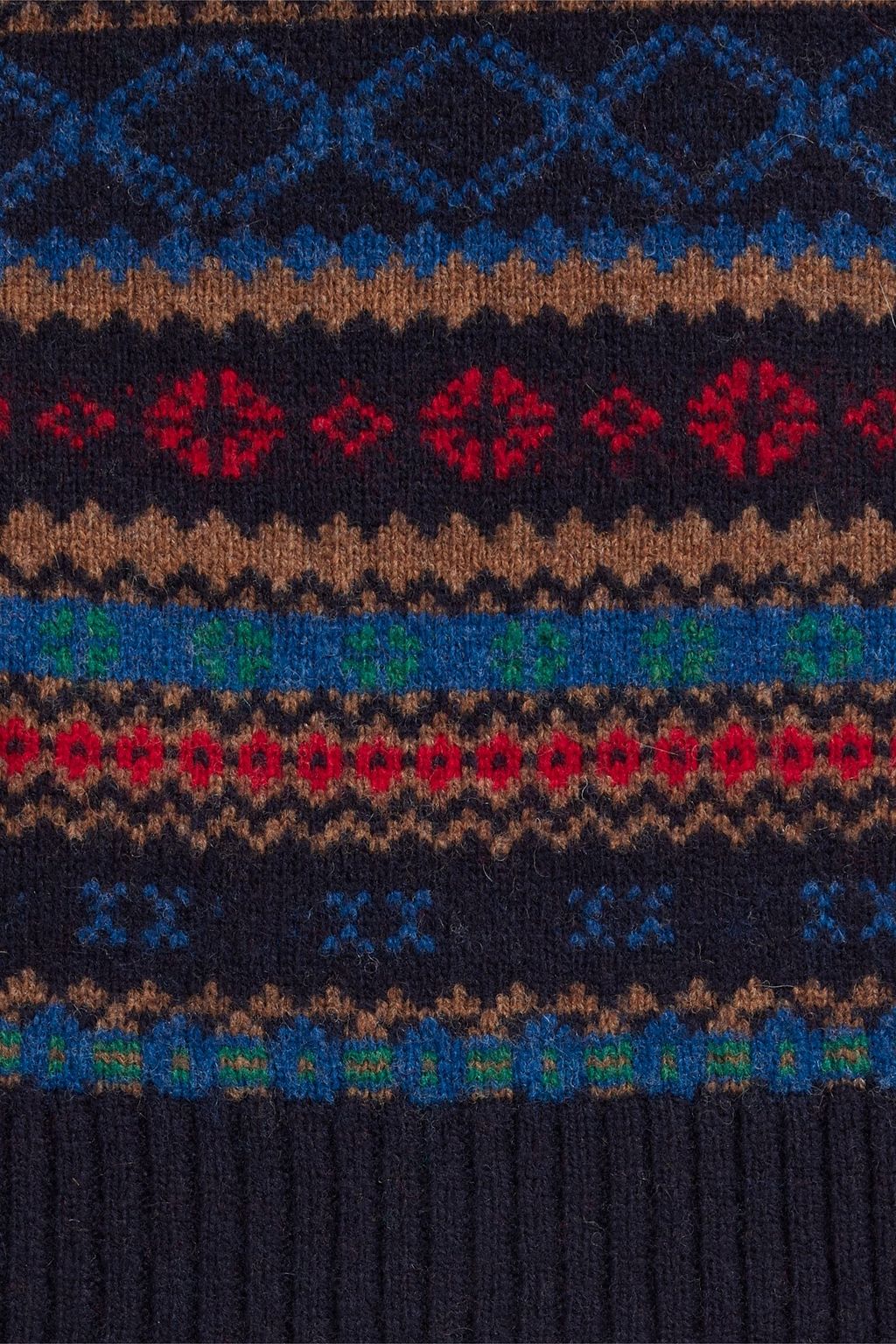 ALEX MILL Fair Isle merino wool scarf