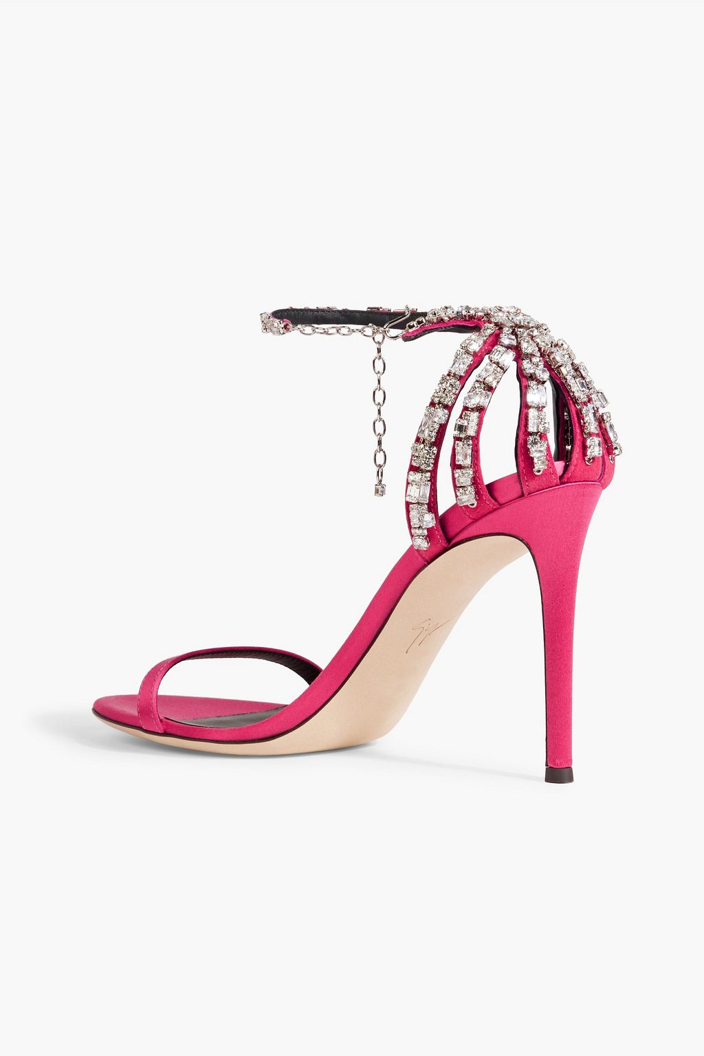 GIUSEPPE ZANOTTI صندل «أديلي» مصنوع من جلد السويد ومزين بالكريستال