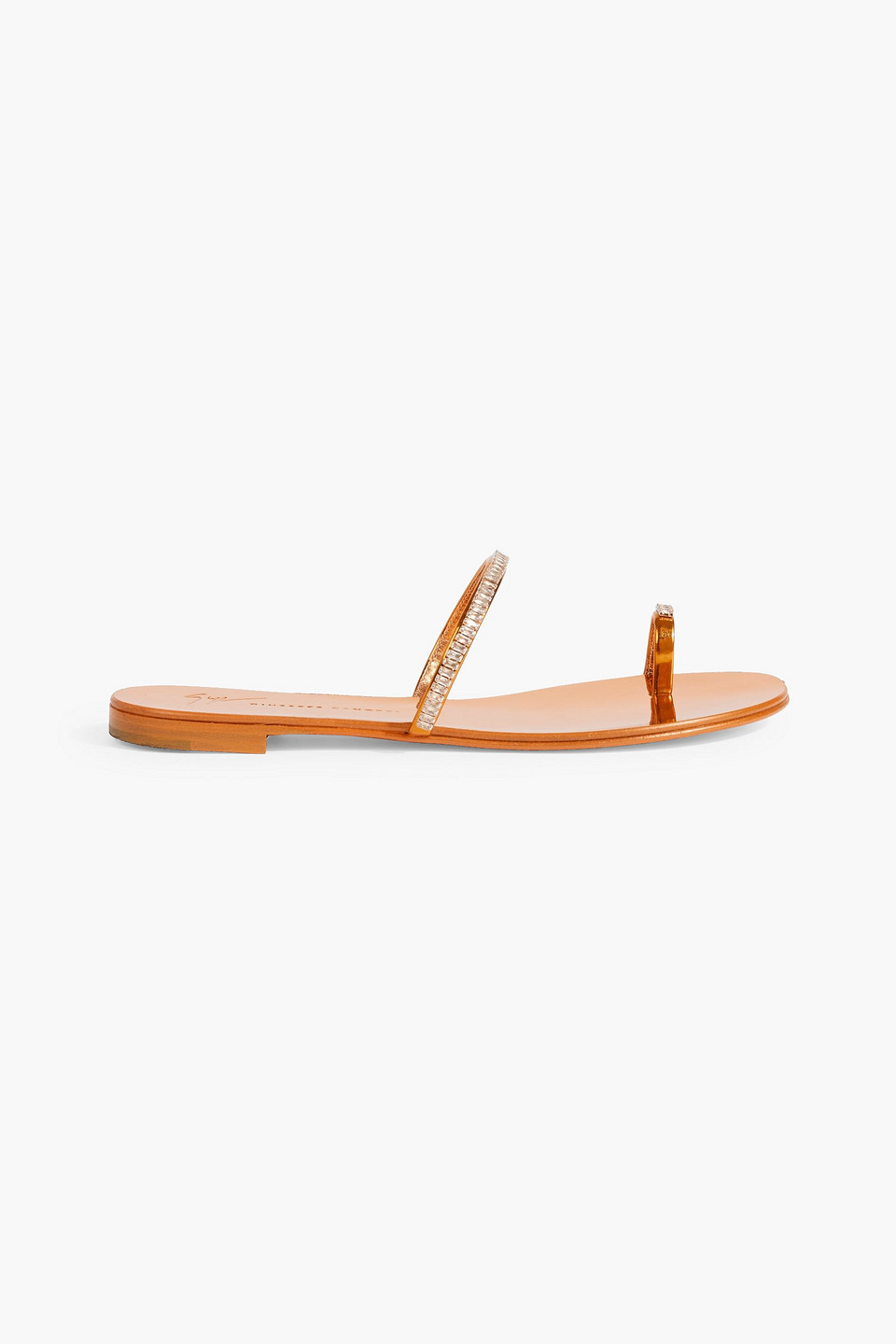 Giuseppe Zanotti Rock 10 Embellished Mirrored-leather Sandals In Gold