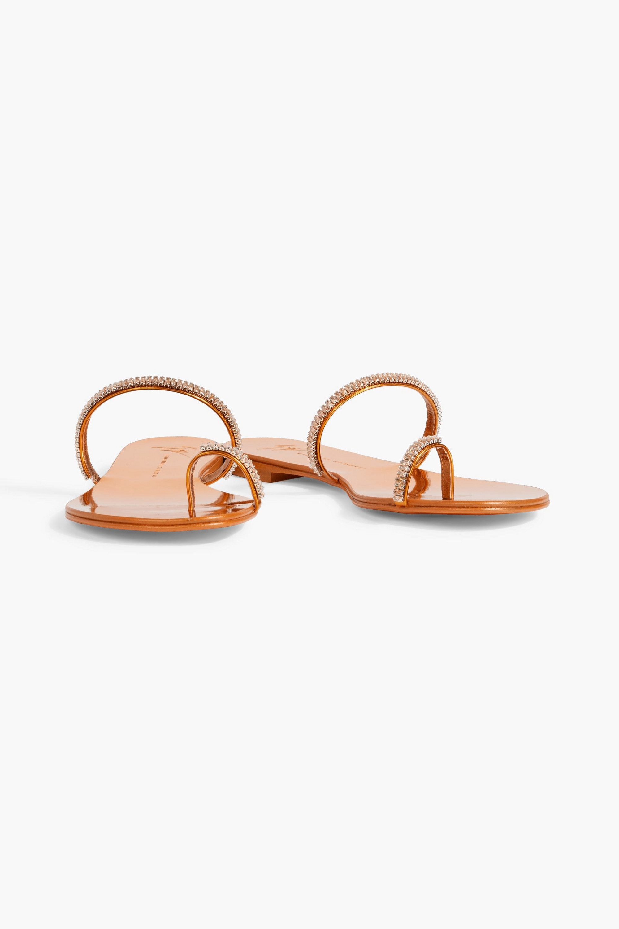 Giuseppe Zanotti Colorful embellished mirrored-leather sandals