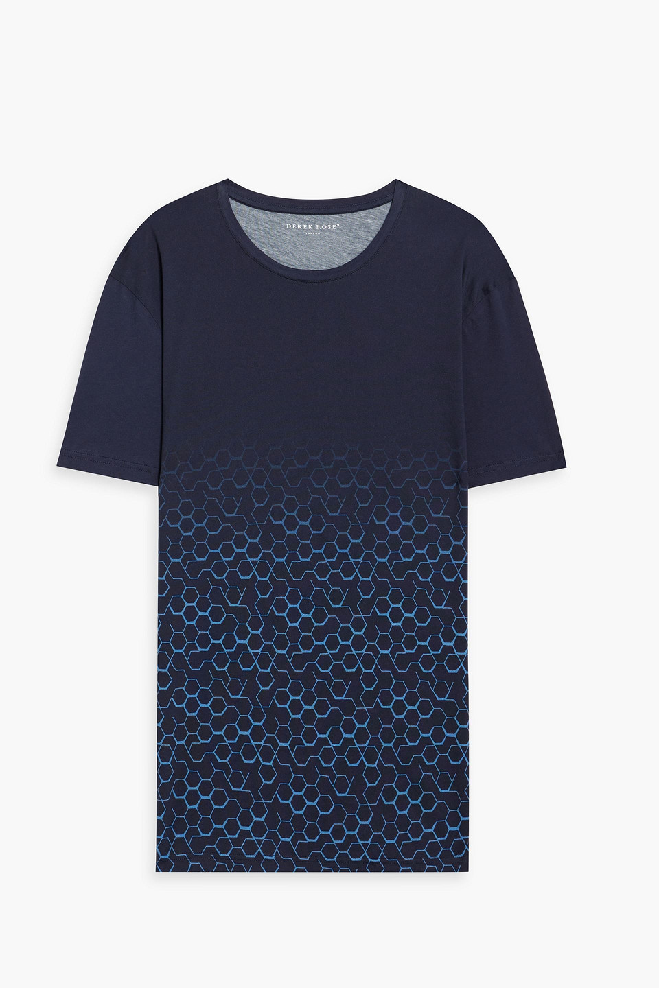 Derek Rose Robin Printed Cotton-jersey T-shirt In Navy