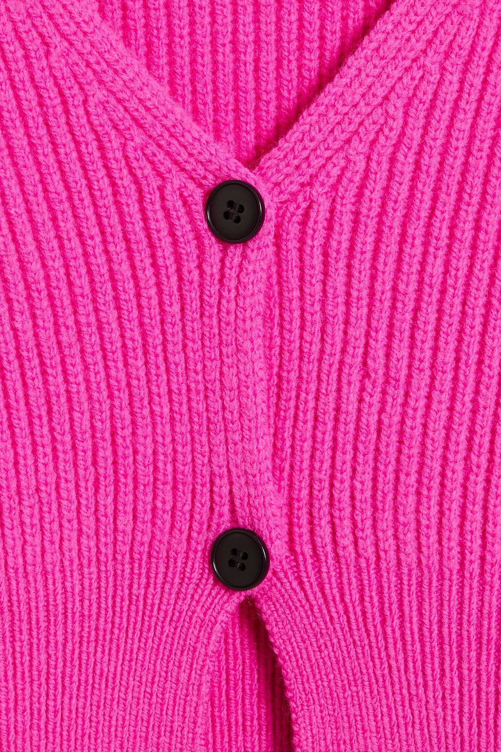 ALEXANDERWANG.T Cropped ribbed wool-blend cardigan