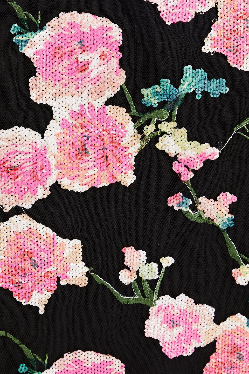 ANNA SUI EMBELLISHED TULLE MINI SKIRT