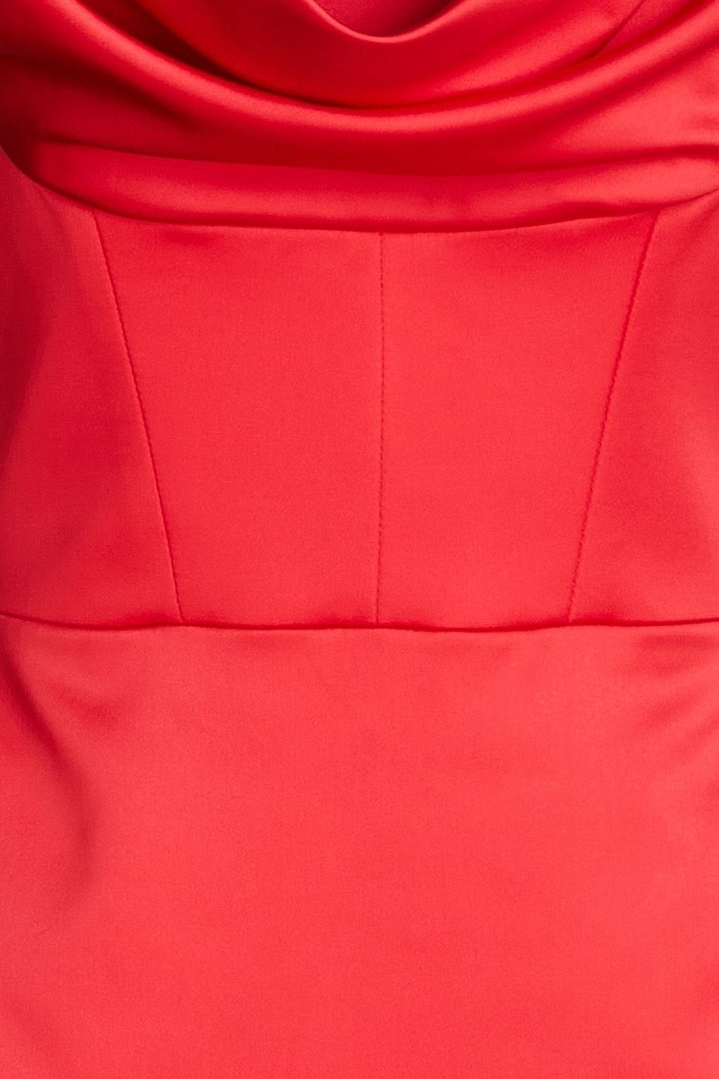 RASARIO Midikleid aus glänzendem Crêpe mit Drapierung