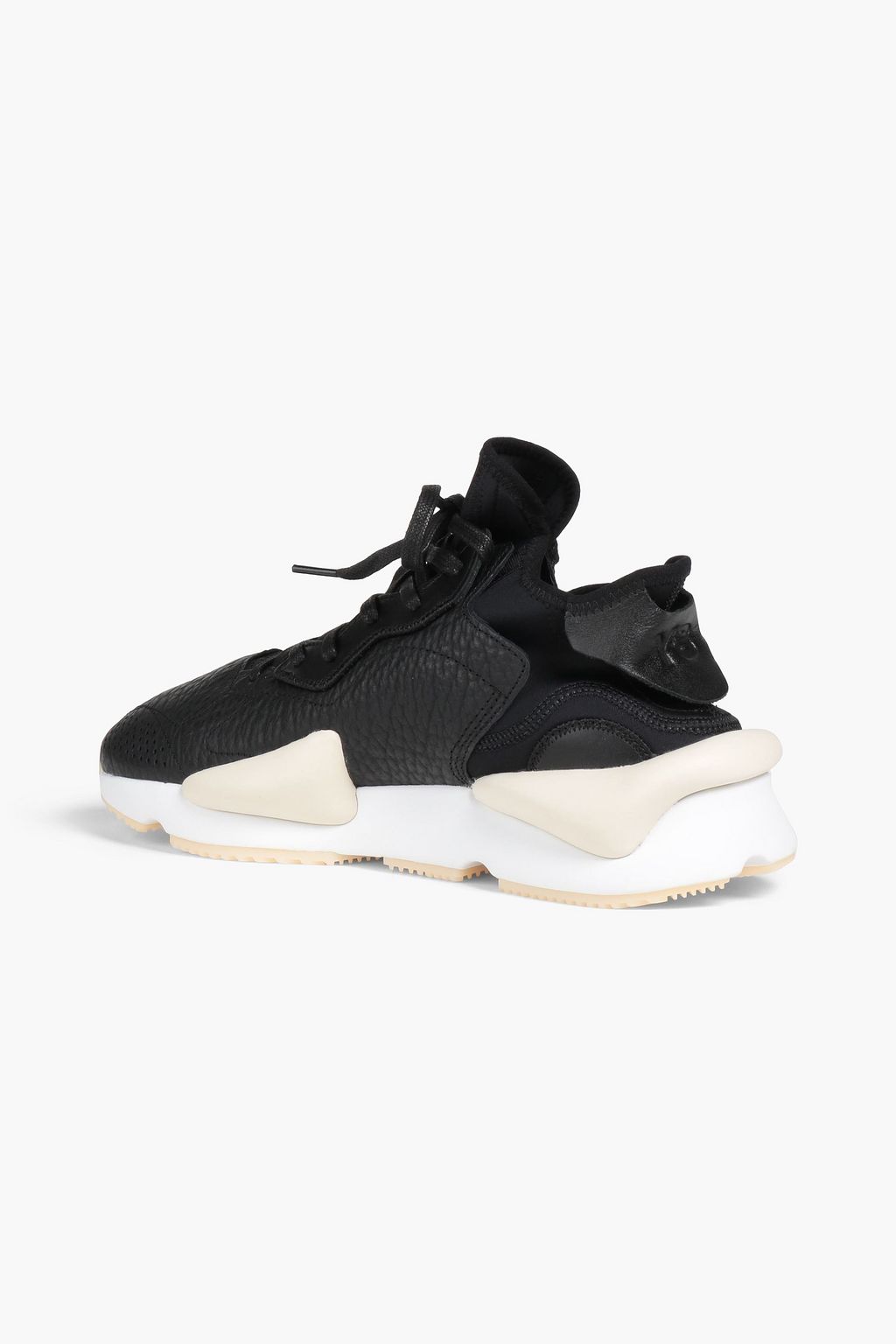 Y-3 Kaiwa neoprene and textured-leather sneakers