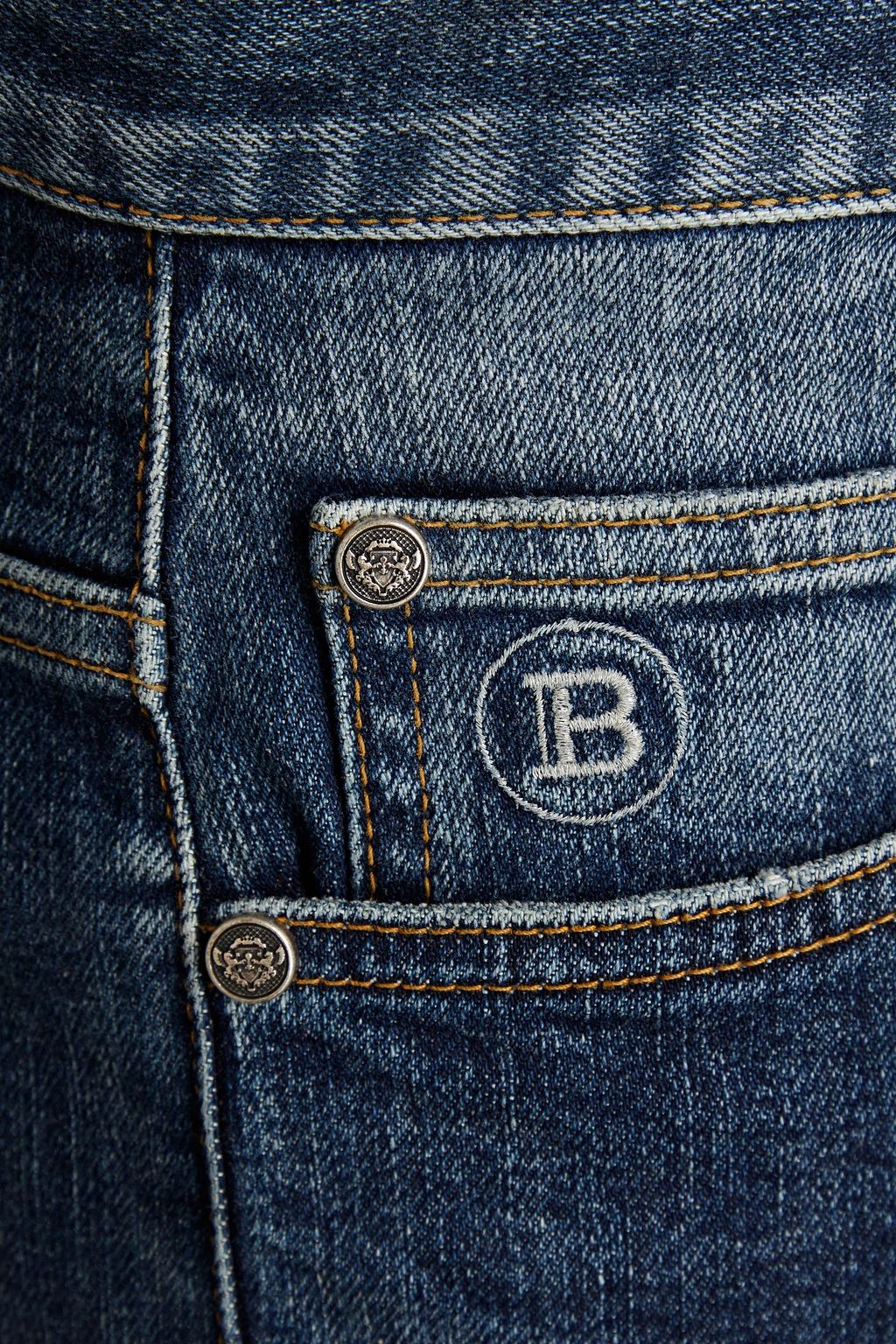 BALMAIN Skinny-fit distressed denim jeans