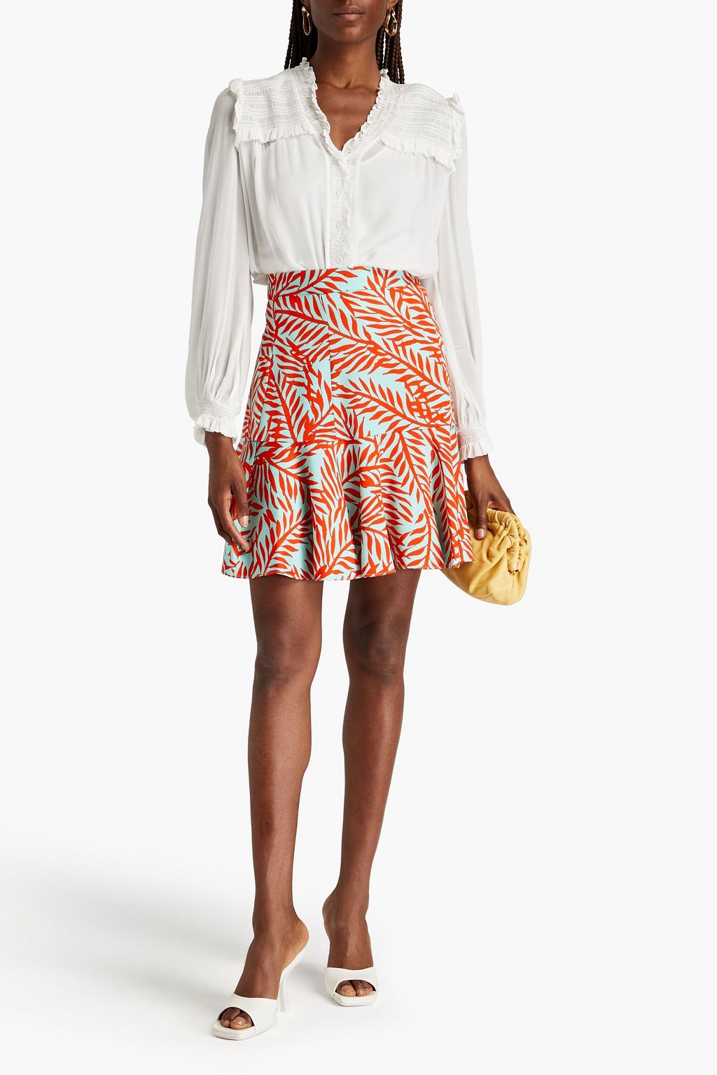 DIANE VON FURSTENBERG Gian Carlo ruffled georgette blouse