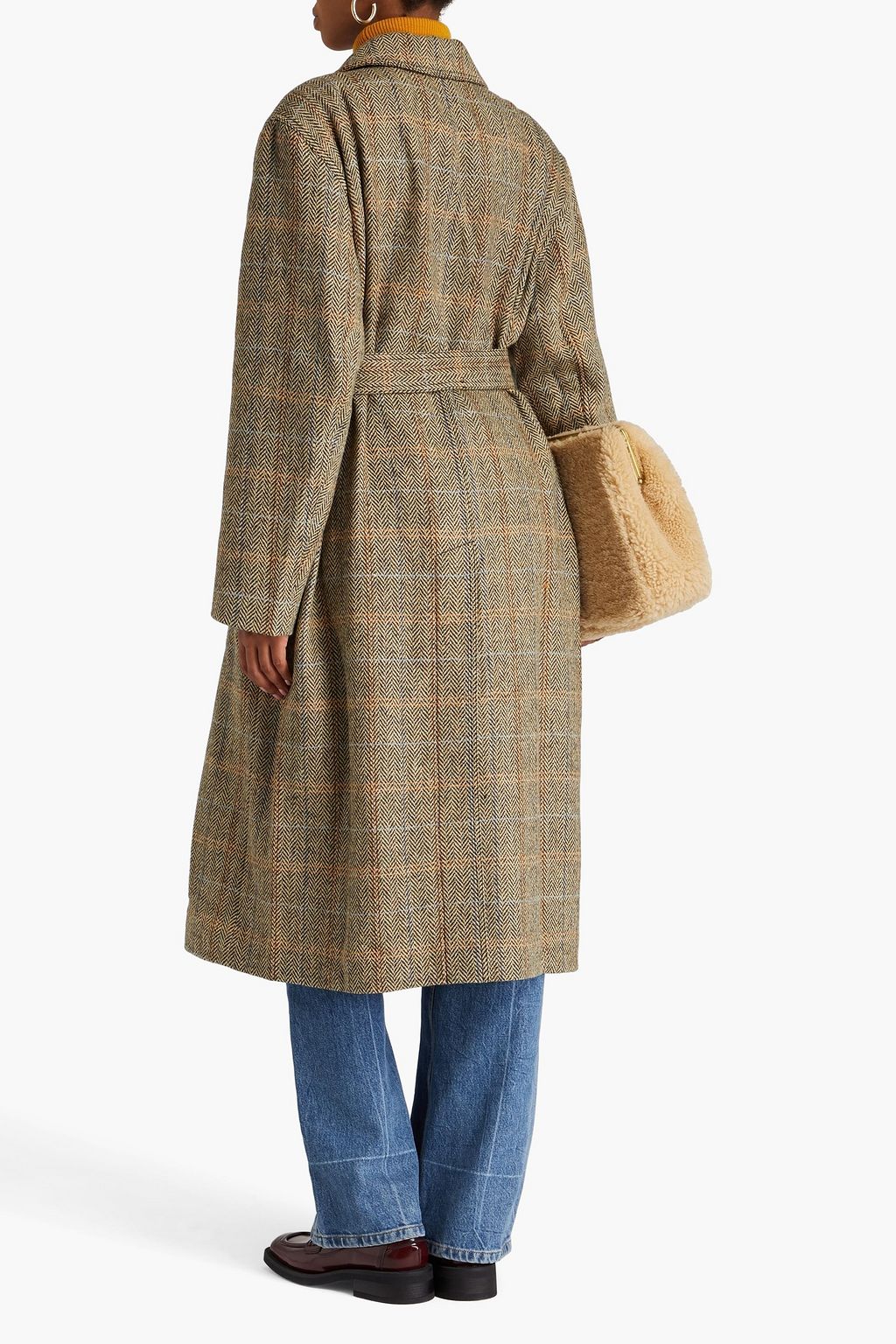 REJINA PYO Double-breasted herringbone wool coat