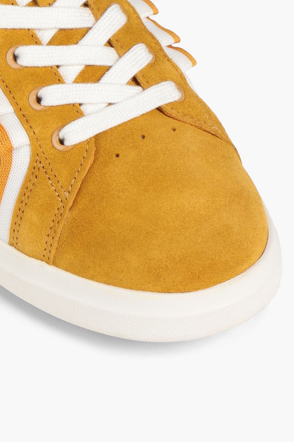 TORY BURCH Howell Ruffle Court suede sneakers