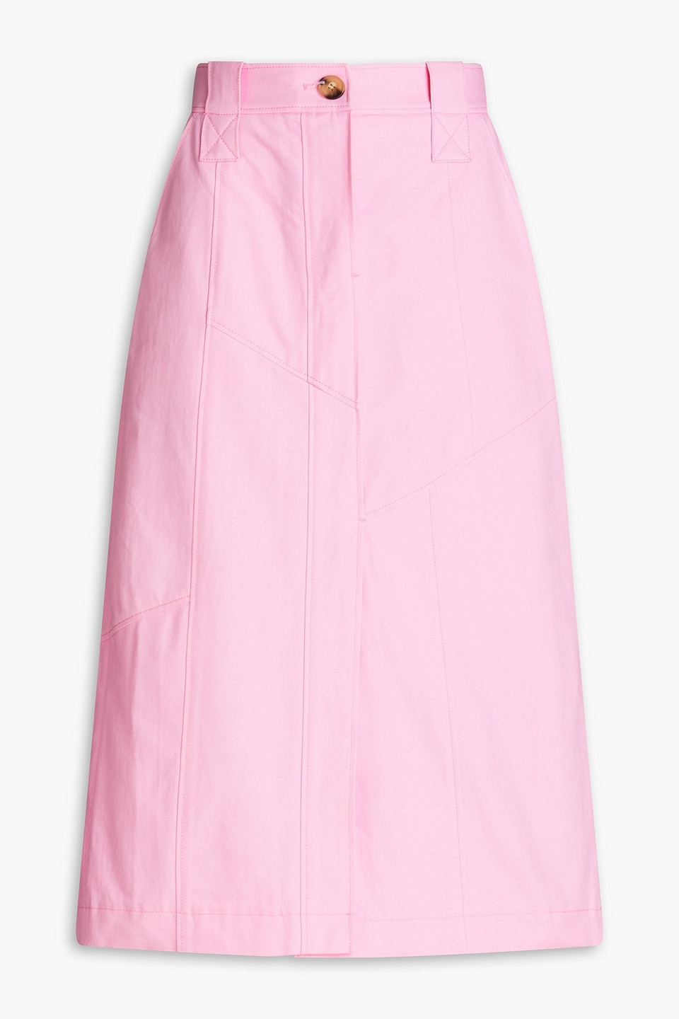 Rejina Pyo Cotton-canvas Midi Skirt In Pink