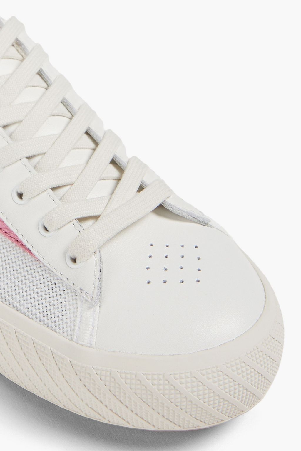 BY FAR Rodina pebbled-leather and mesh sneakers