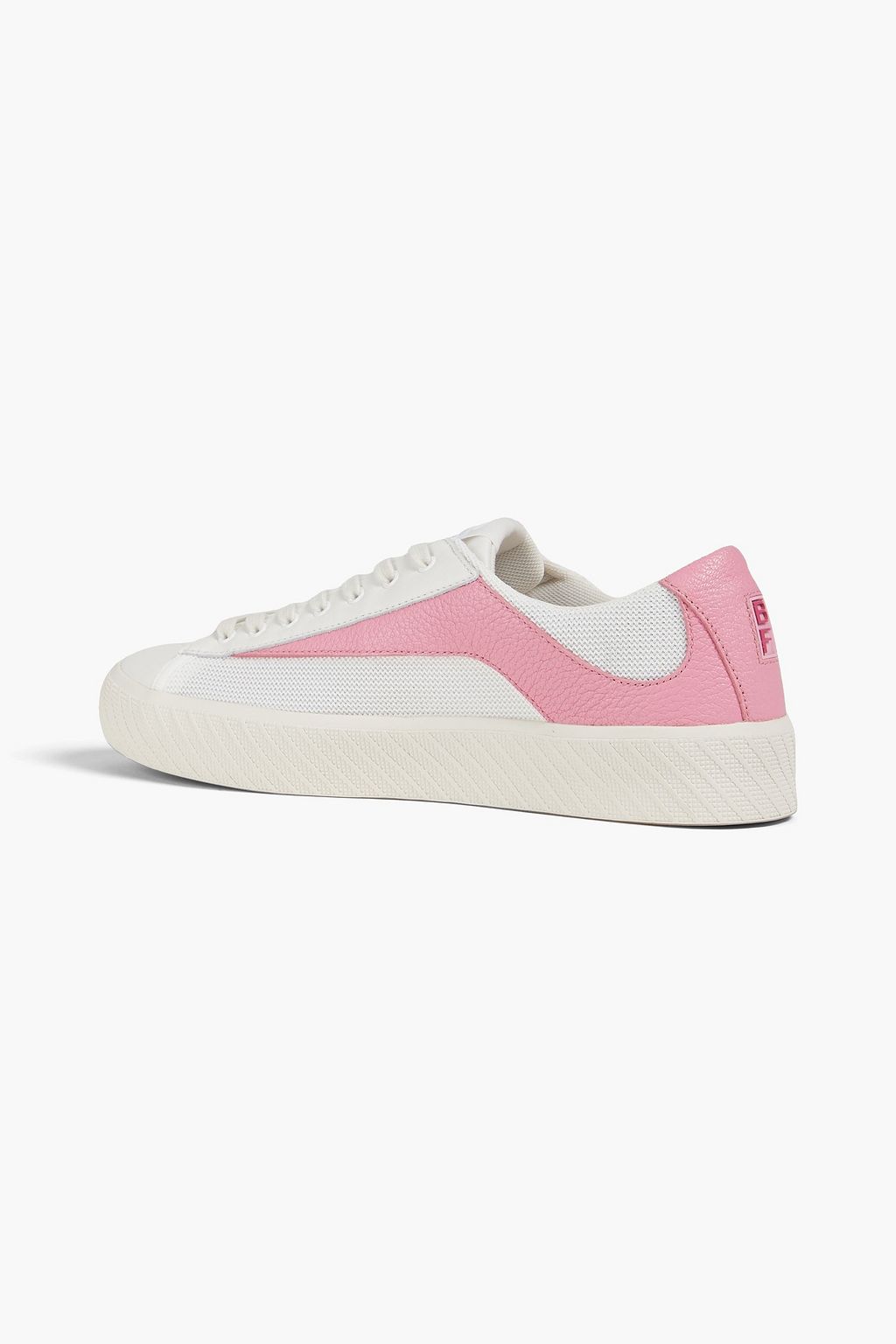BY FAR Rodina pebbled-leather and mesh sneakers