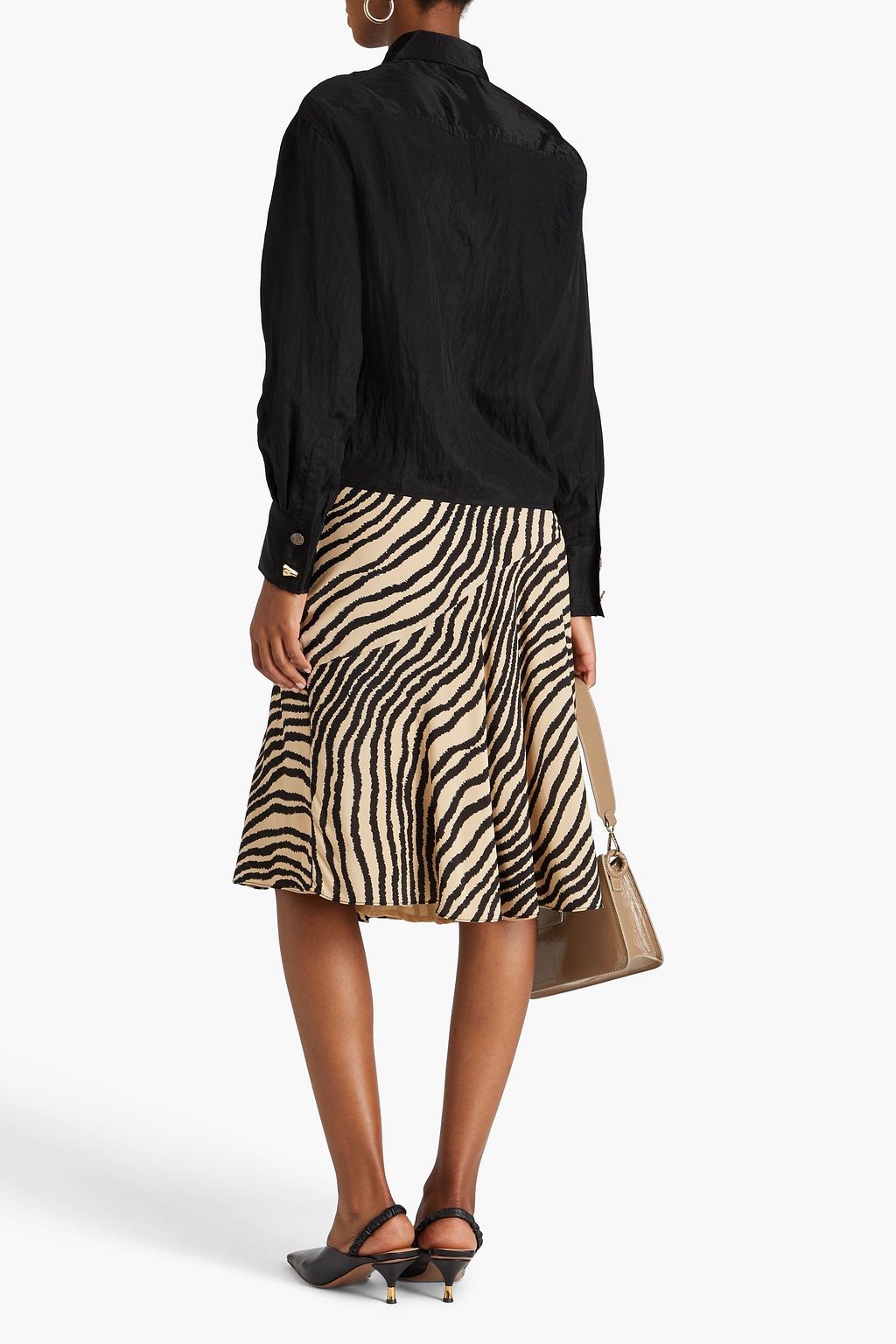 REJINA PYO Jude ruched taffeta shirt