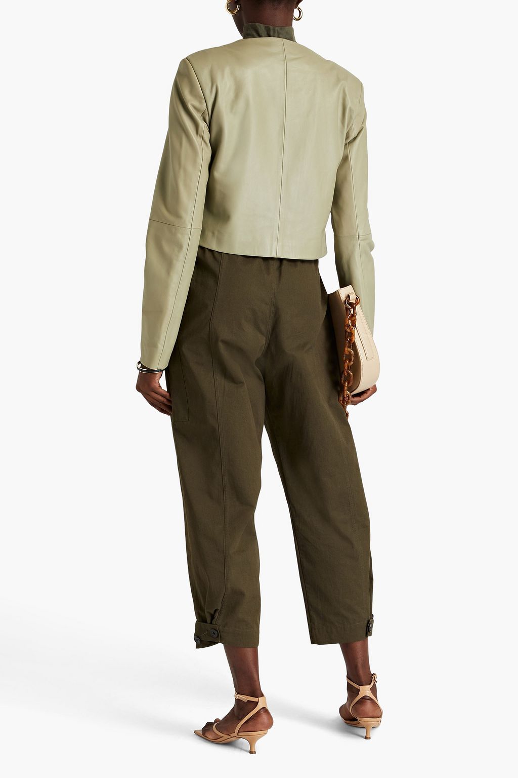 LOULOU STUDIO Bor cropped leather jacket