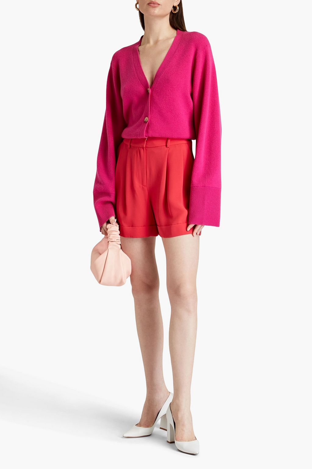 DIANE VON FURSTENBERG クレープ ショートパンツ タック入り