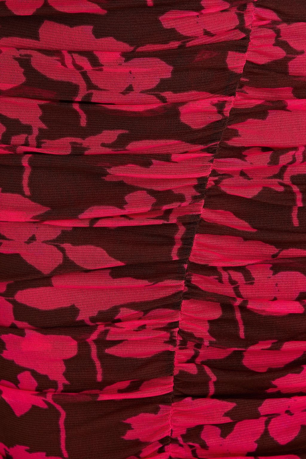 DIANE VON FURSTENBERG فستان متوسط الطول من الشبك بتصميم ملموم مزين بطبعات على شكل زهور