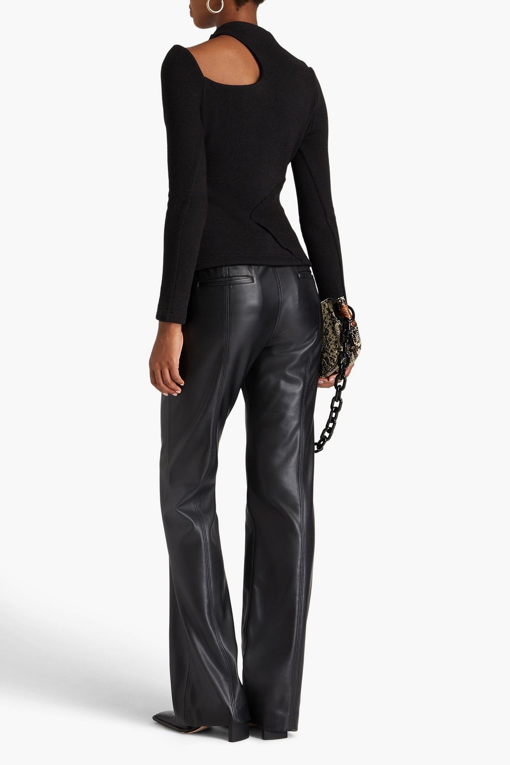 REJINA PYO Embellished cutout cotton and wool-blend top