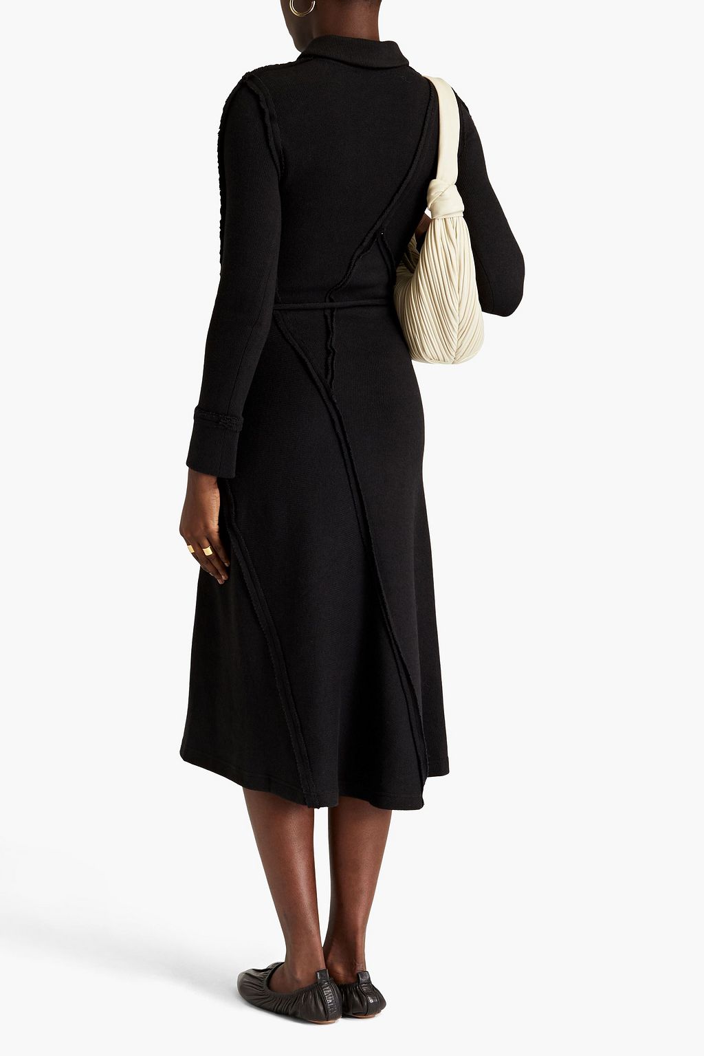 REJINA PYO Aubrey Hemdkleid aus einer Baumwoll-Wollmischung in Midilänge