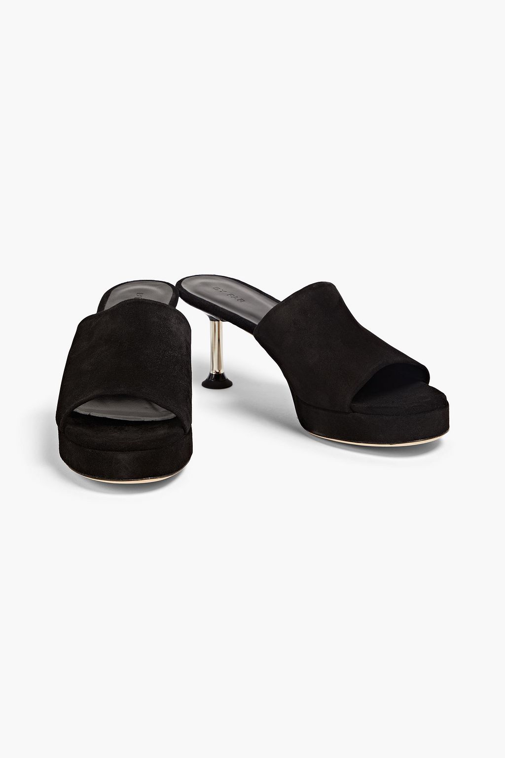 BY FAR Cala suede mules