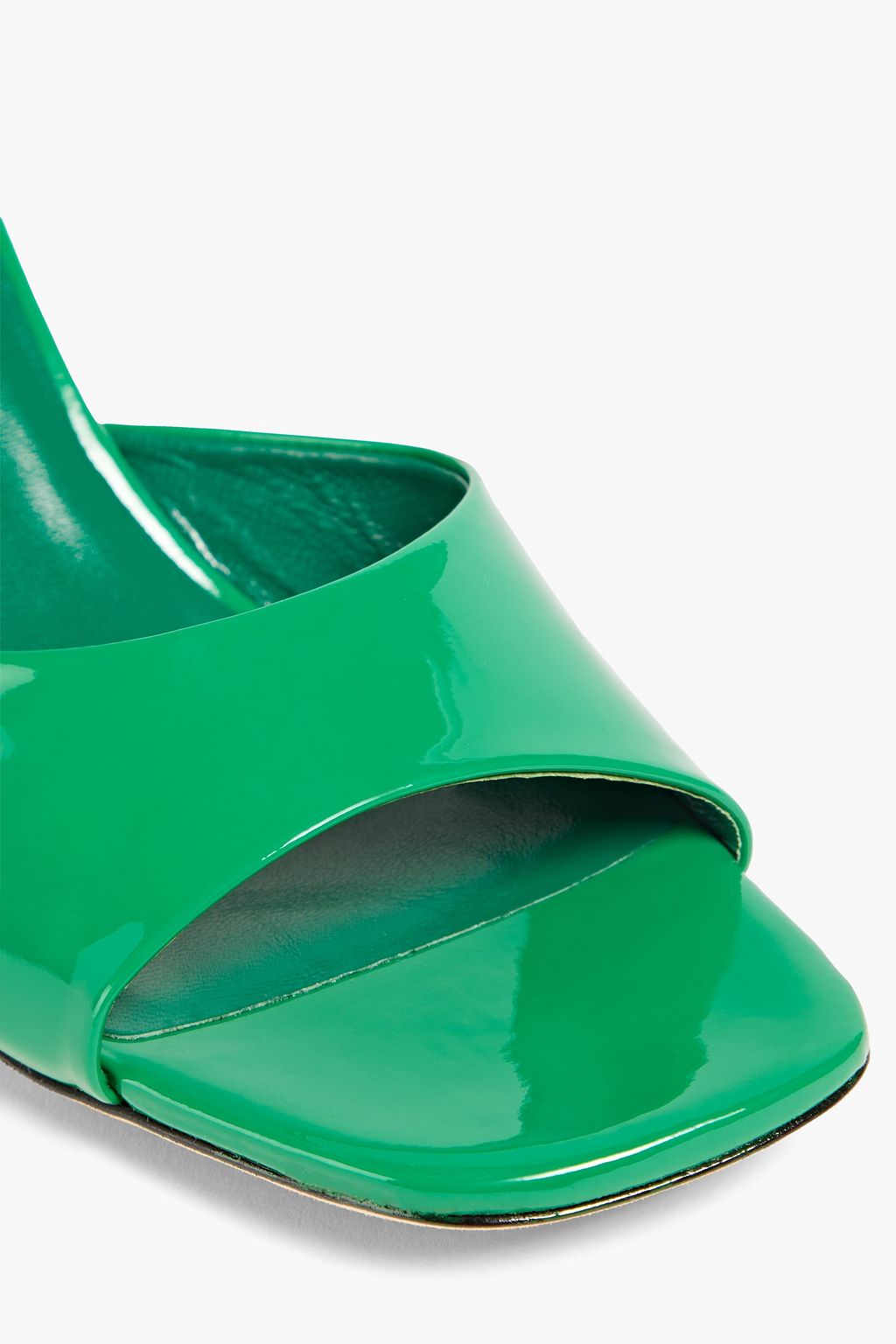 BY FAR Patent-leather mules