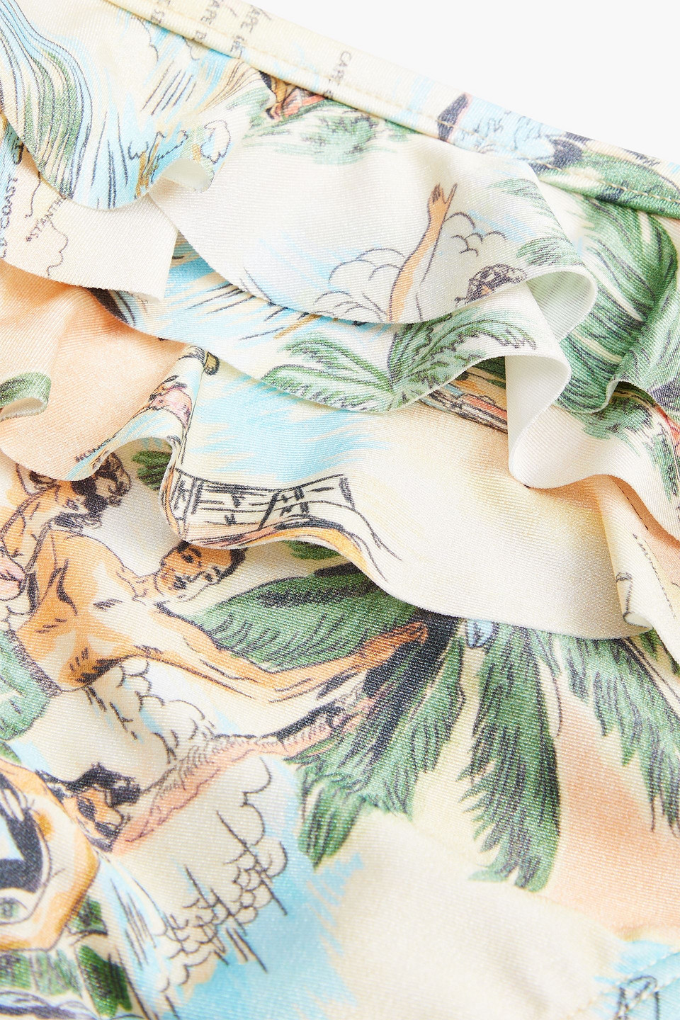  Zimmermann - Kids Kirra Bikini-höschen Mit Rüschen Und Print - Orange - 2 Years 