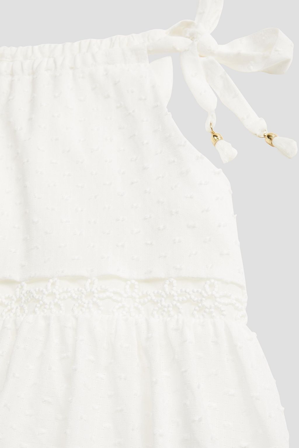 ZIMMERMANN Kids Peggy Swiss-dot cotton top