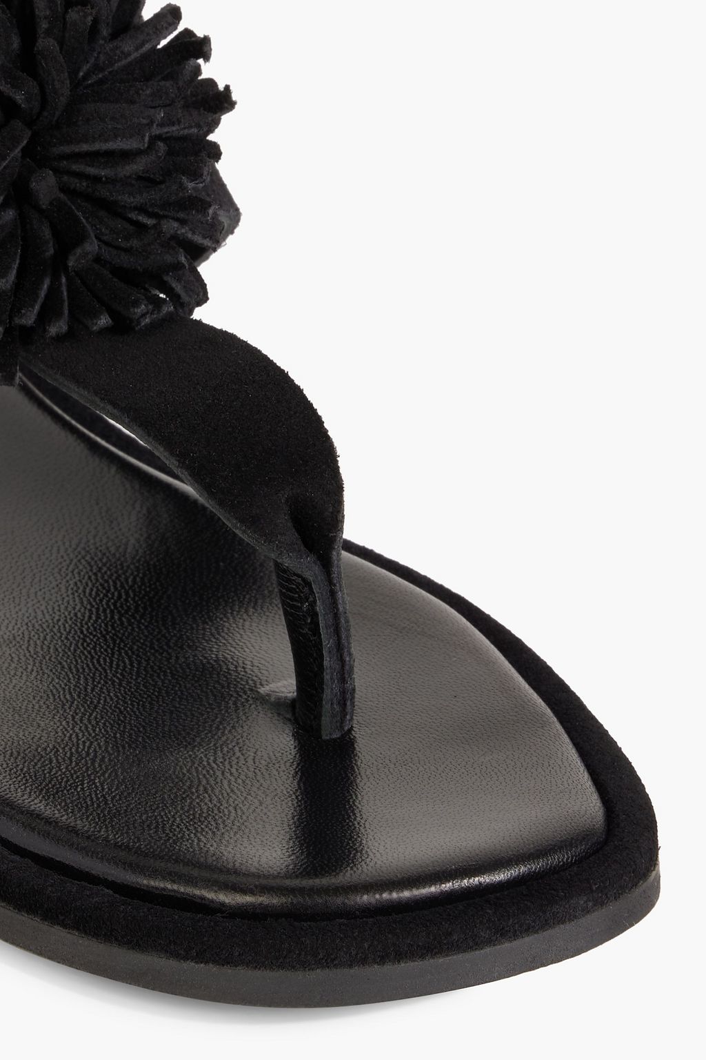 IRIS & INK Pompom-embellished suede sandals