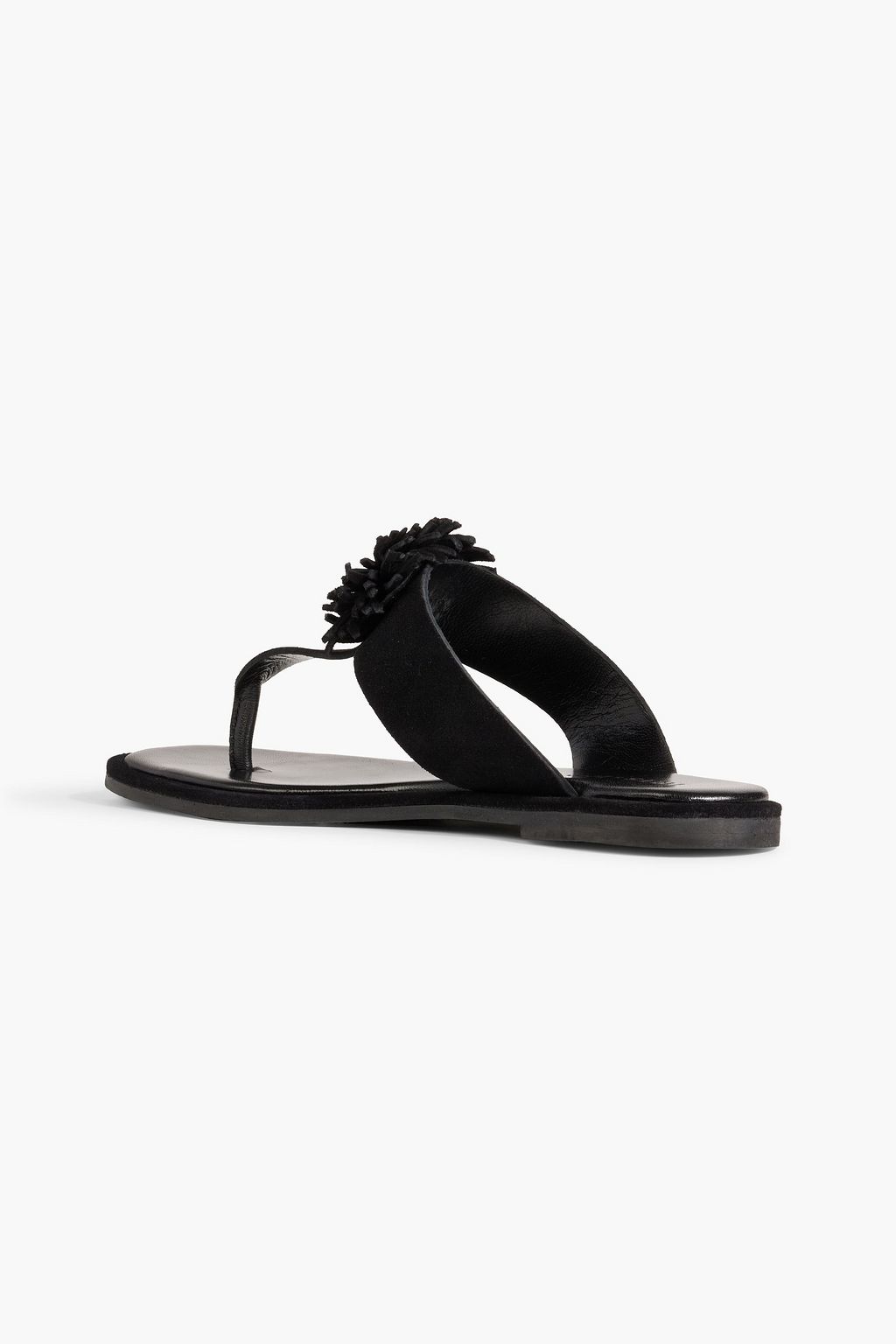 IRIS & INK Pompom-embellished suede sandals
