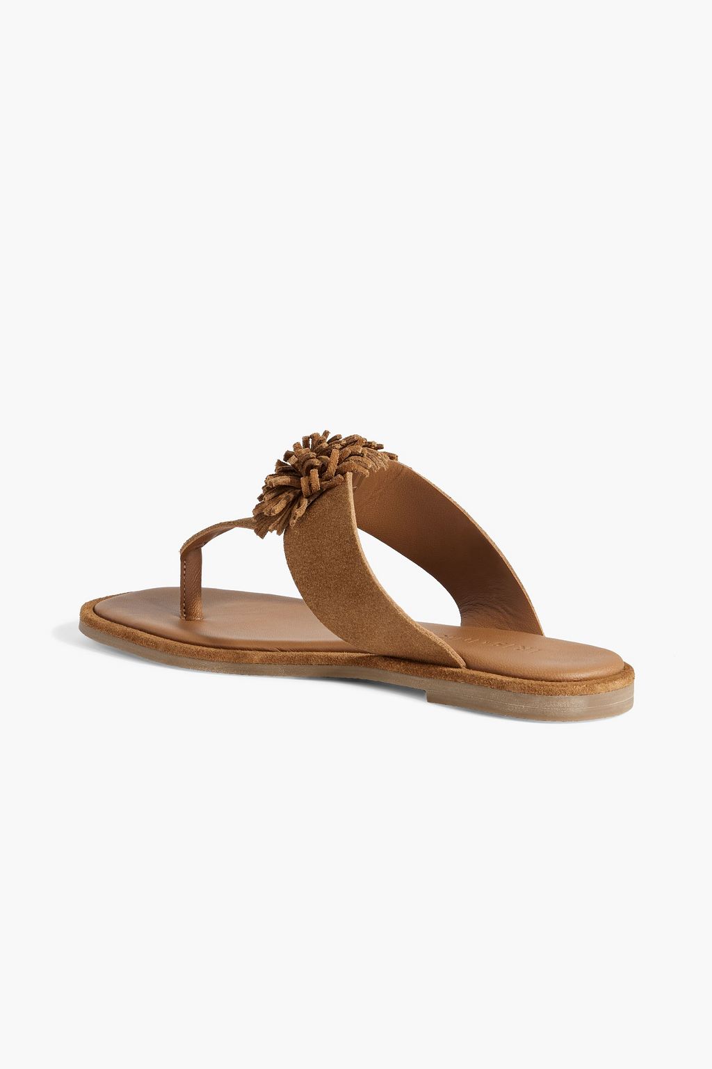 IRIS & INK Pompom-embellished suede sandals