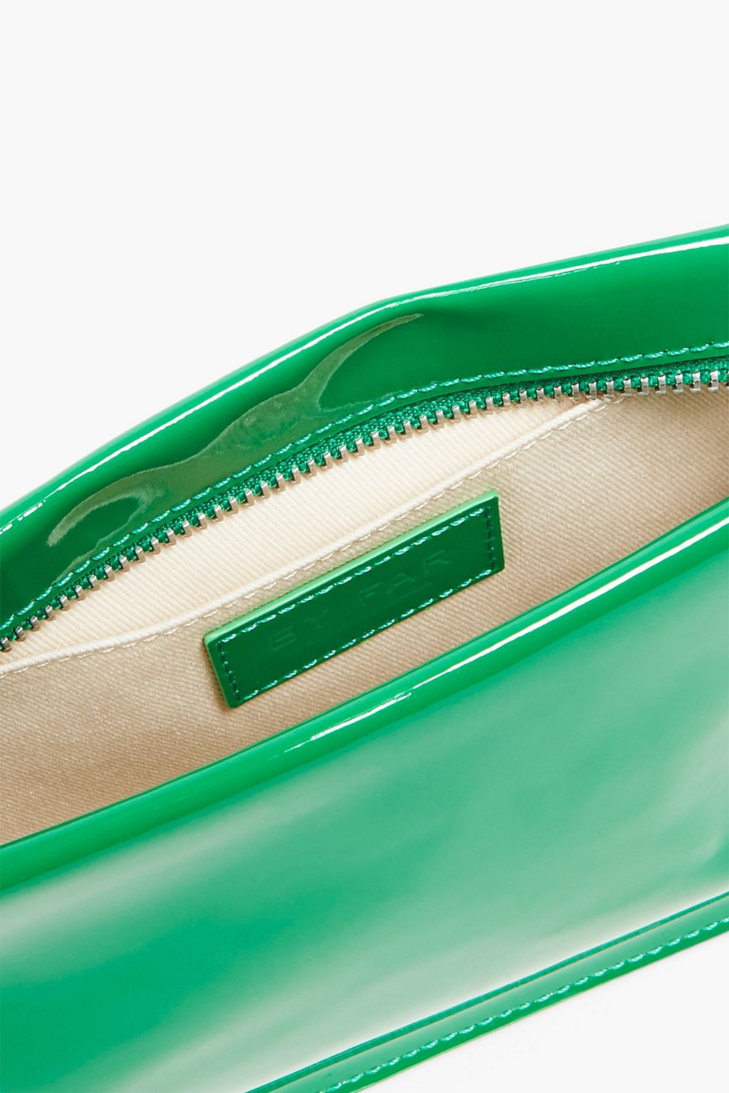 BY FAR Dulce patent-leather shoulder bag