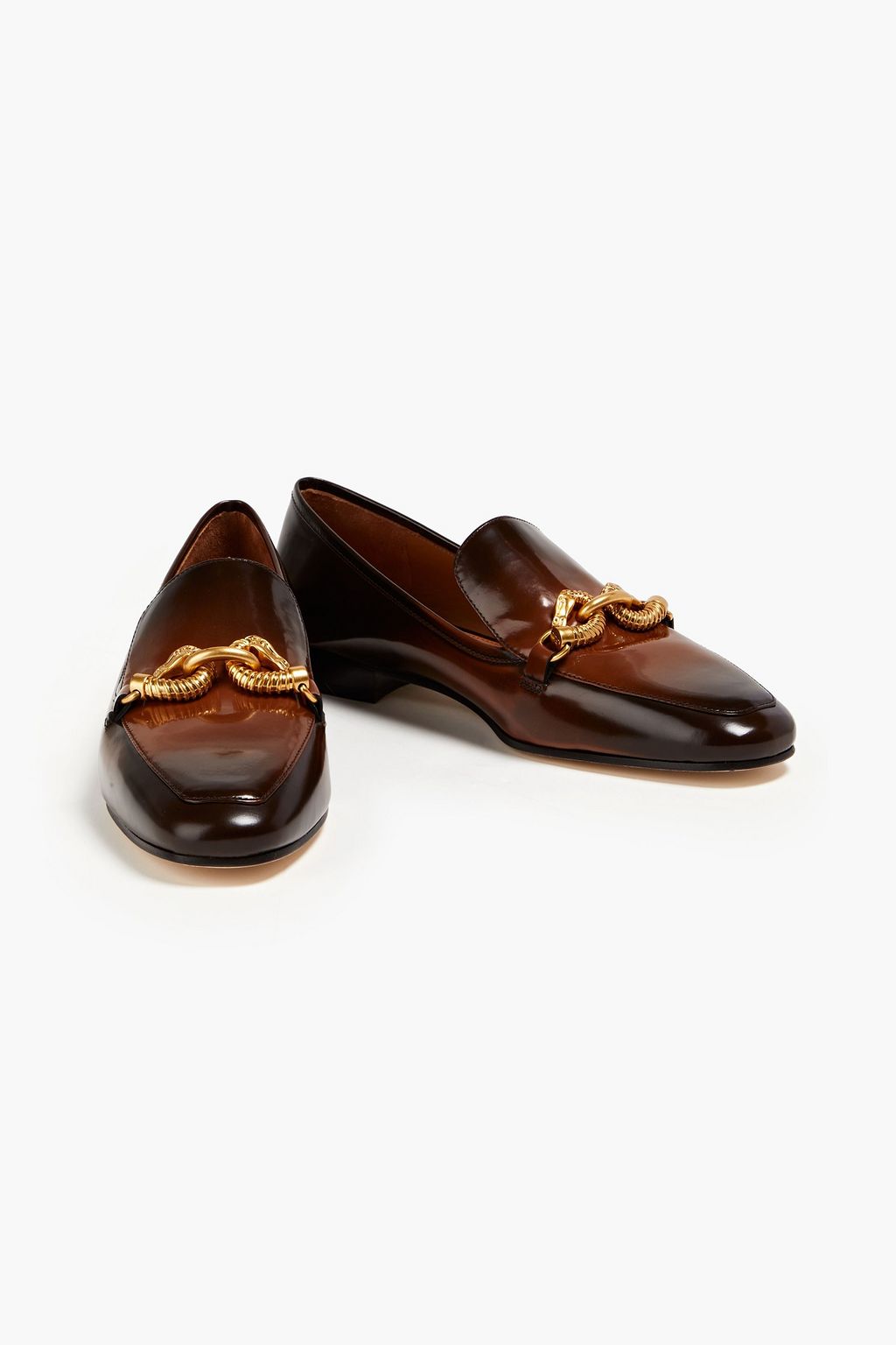 TORY BURCH Jessa polished leather loafers
