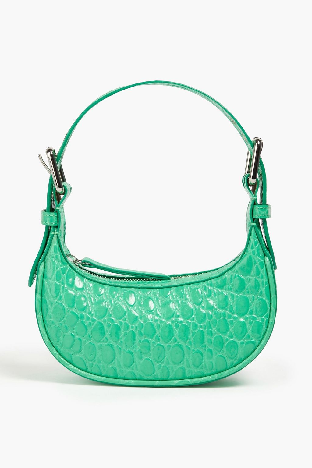 By Far croc effect mini totes embossed leather shoulder bags hand