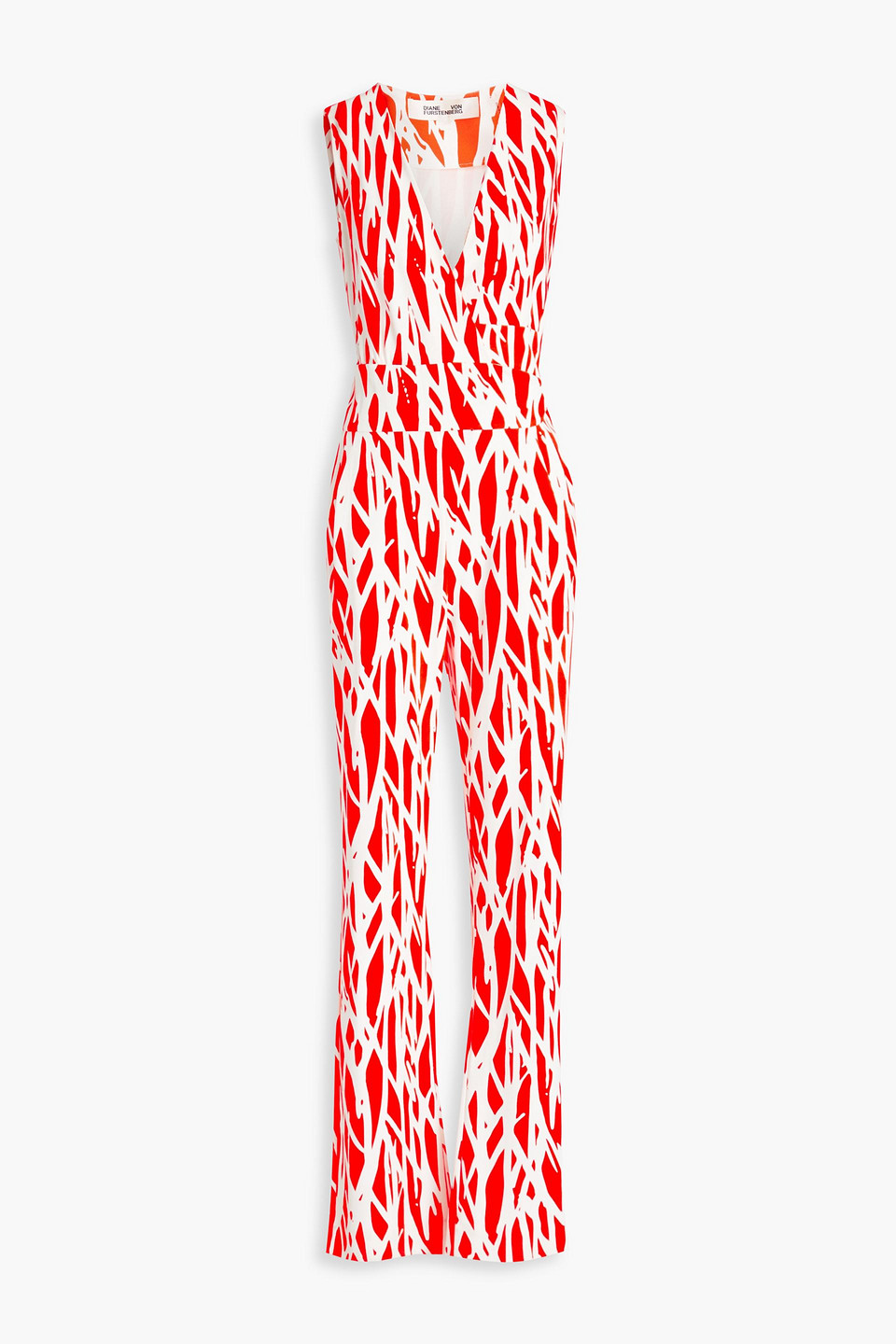 Diane Von Furstenberg Terria Wrap-effect Printed Jersey Wide-leg