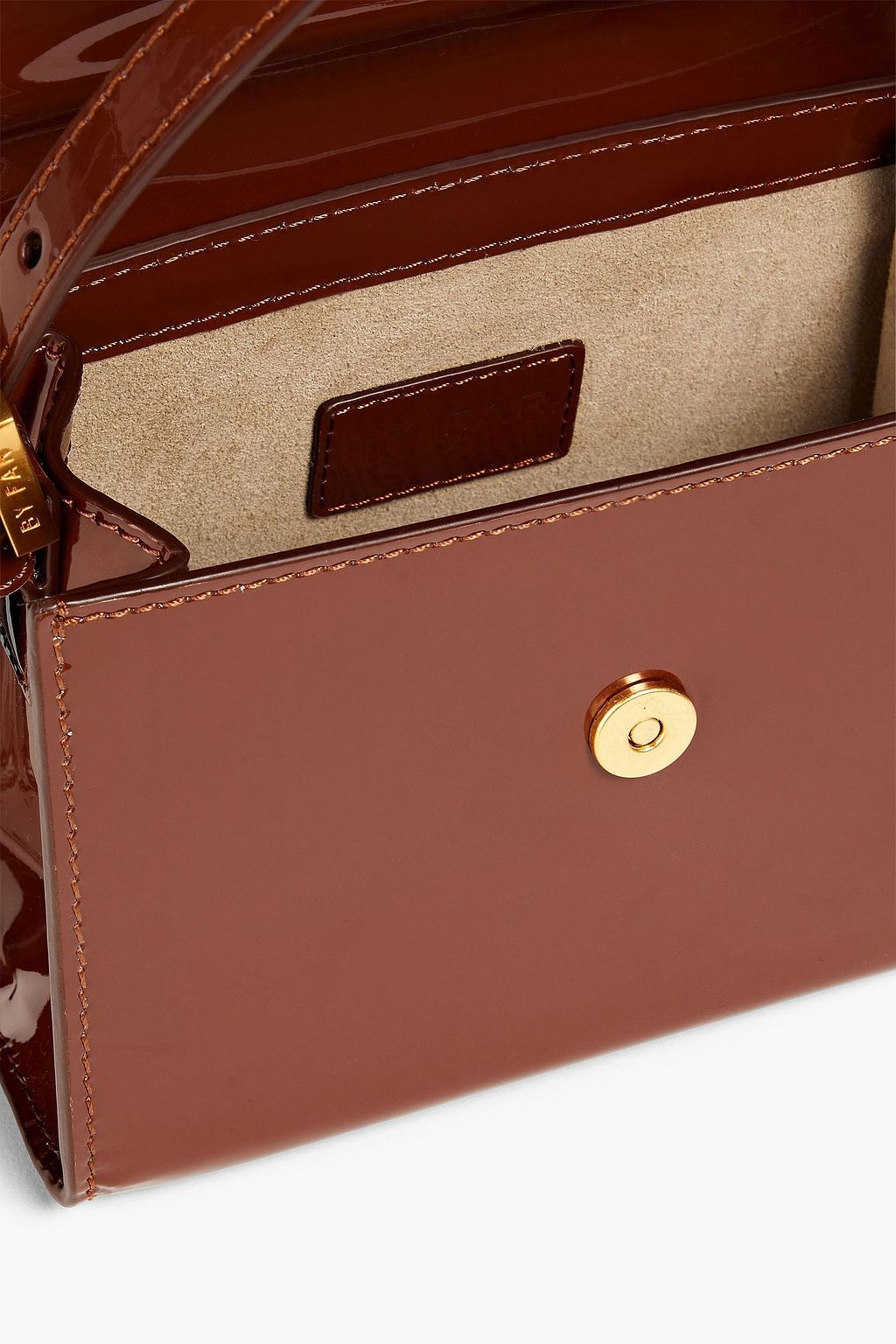 BY FAR Schultertasche aus Lackleder