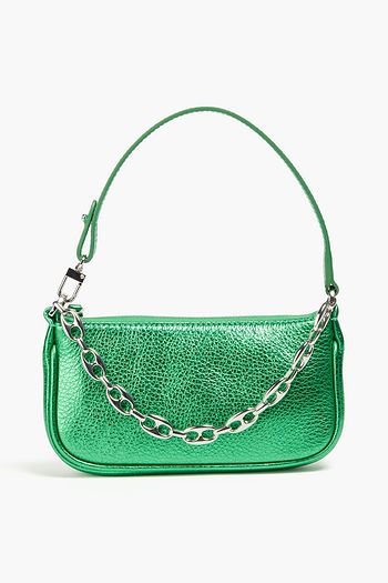 By Far Mini Rachel Crocodile-Effect Shoulder Bag