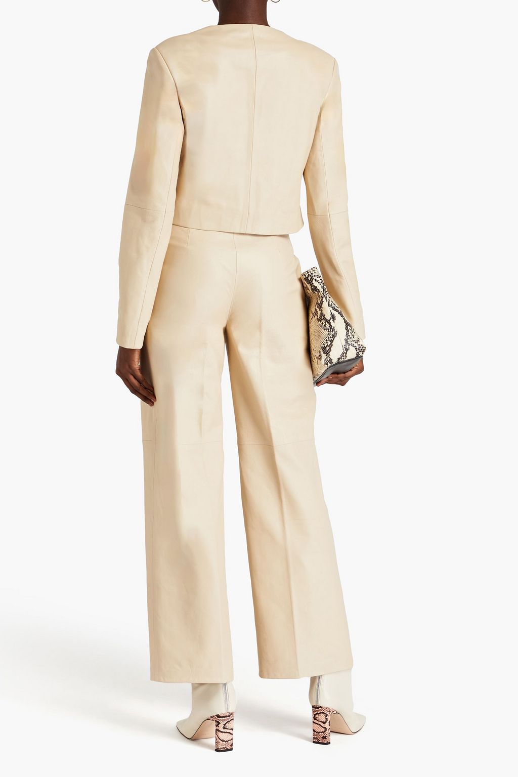 LOULOU STUDIO Bor cropped leather jacket
