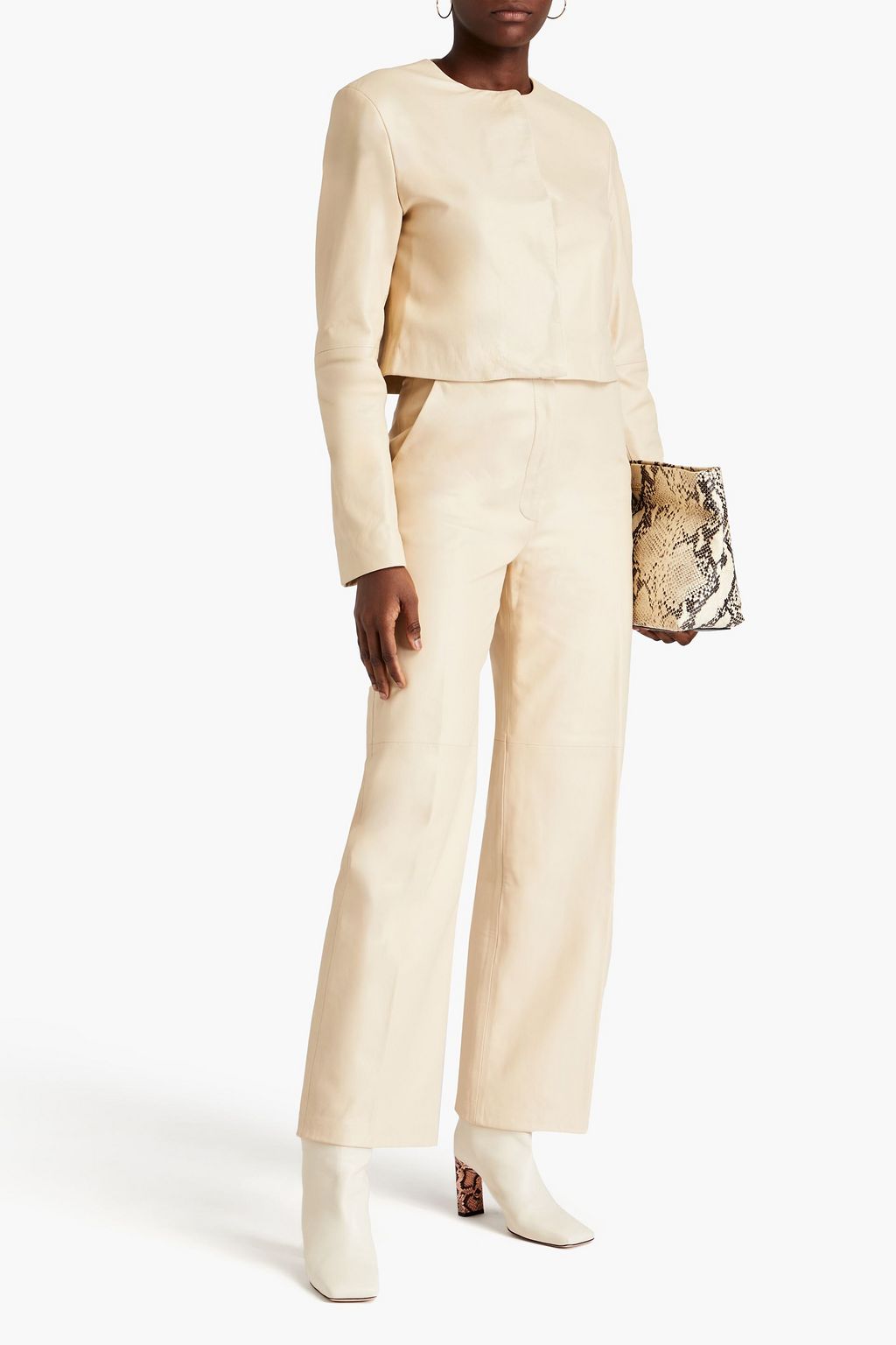 LOULOU STUDIO Bor cropped leather jacket