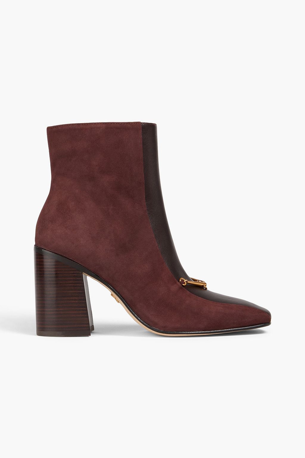 TORY BURCH Embellished suede and leather ankle boots | THE OUTNET