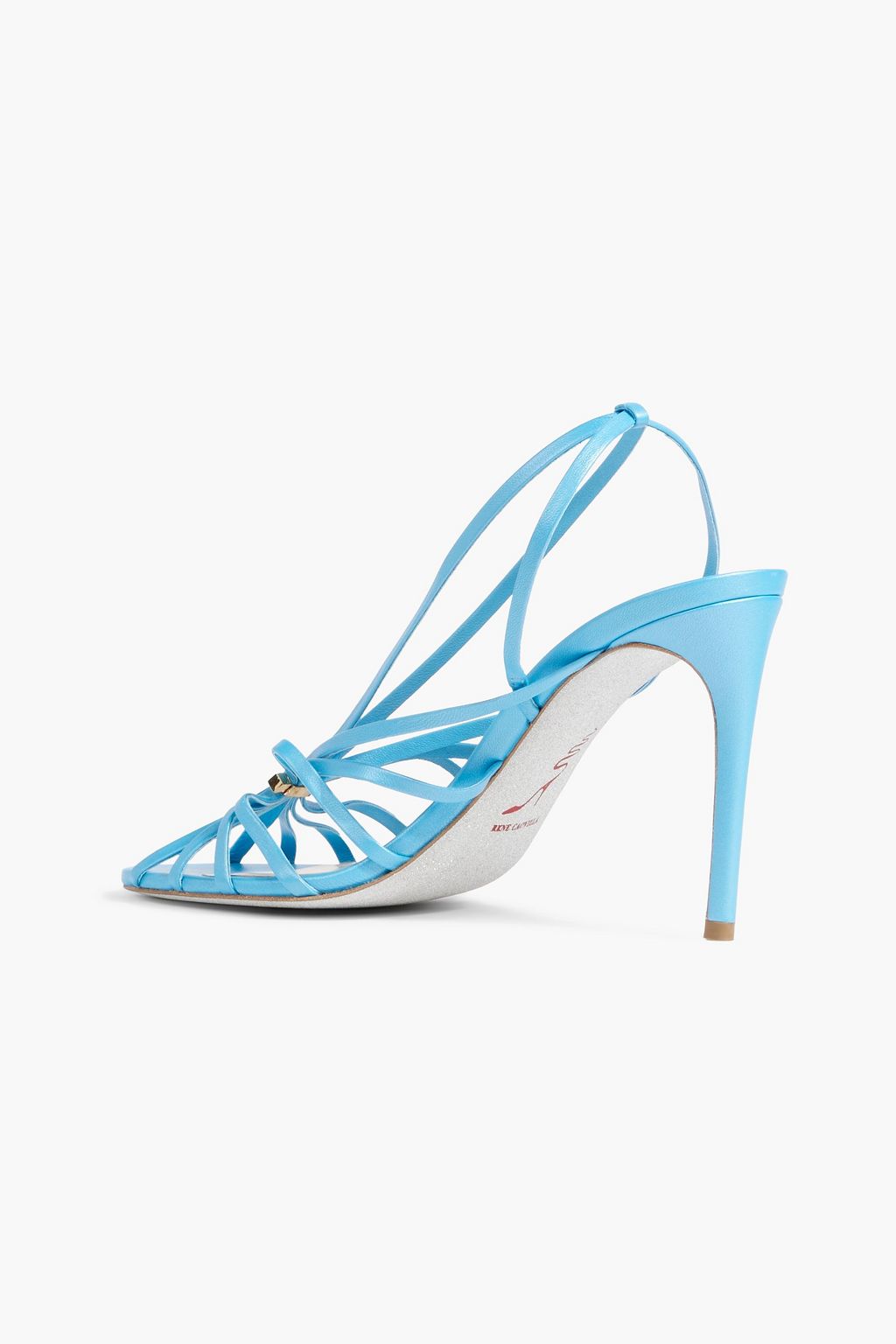 RENE' CAOVILLA Sabine leather slingback sandals