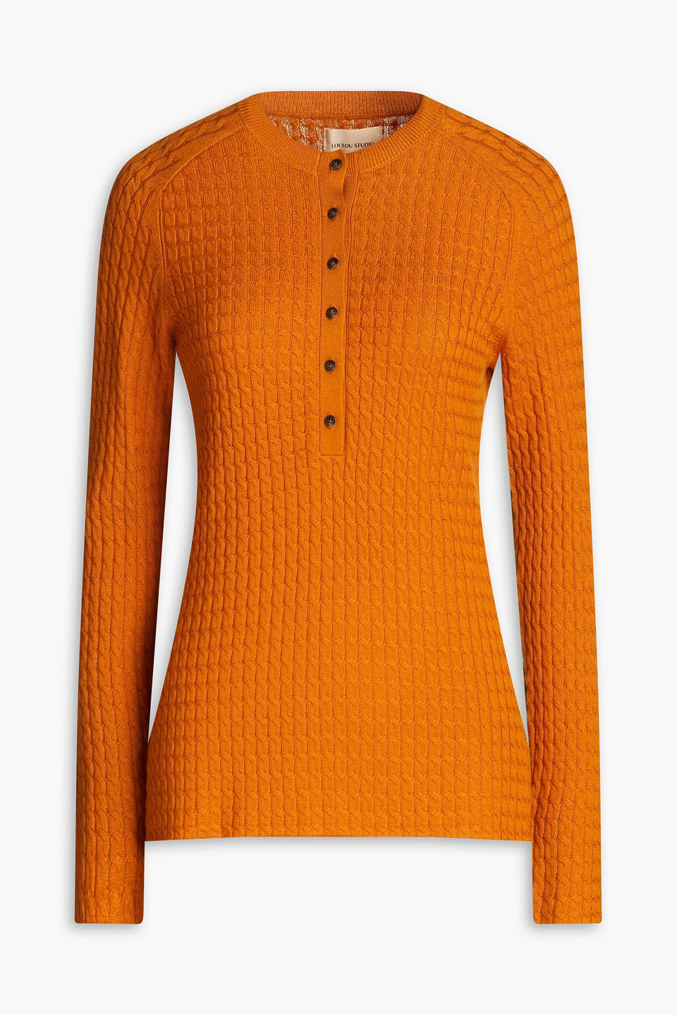 Loulou Studio Aparri Cable-knit Wool And Cashmere-blend Sweater In Saffron