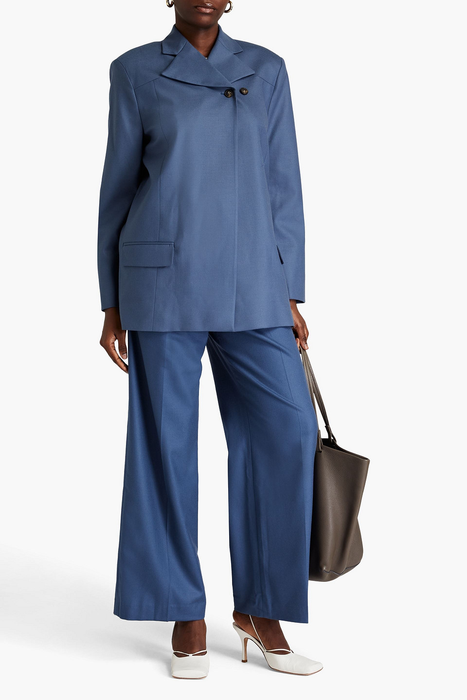 LOULOU STUDIO KANDA WOOL-BLEND TWILL BLAZER