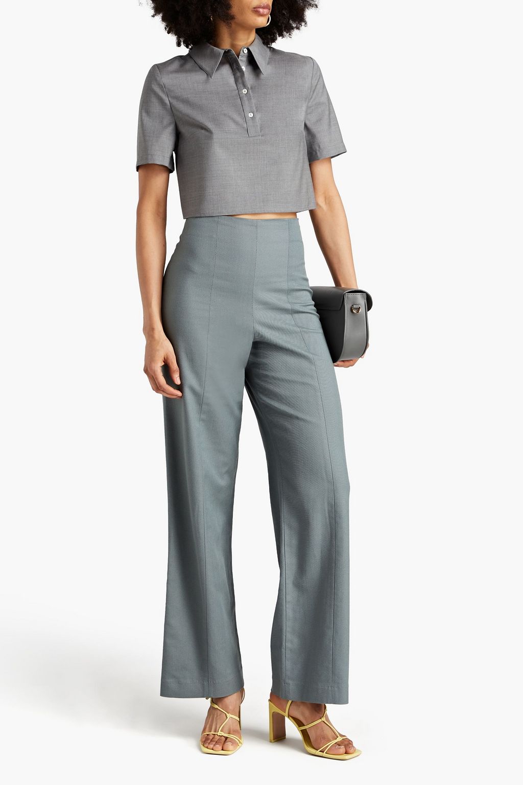LOULOU STUDIO Twill wide-leg pants