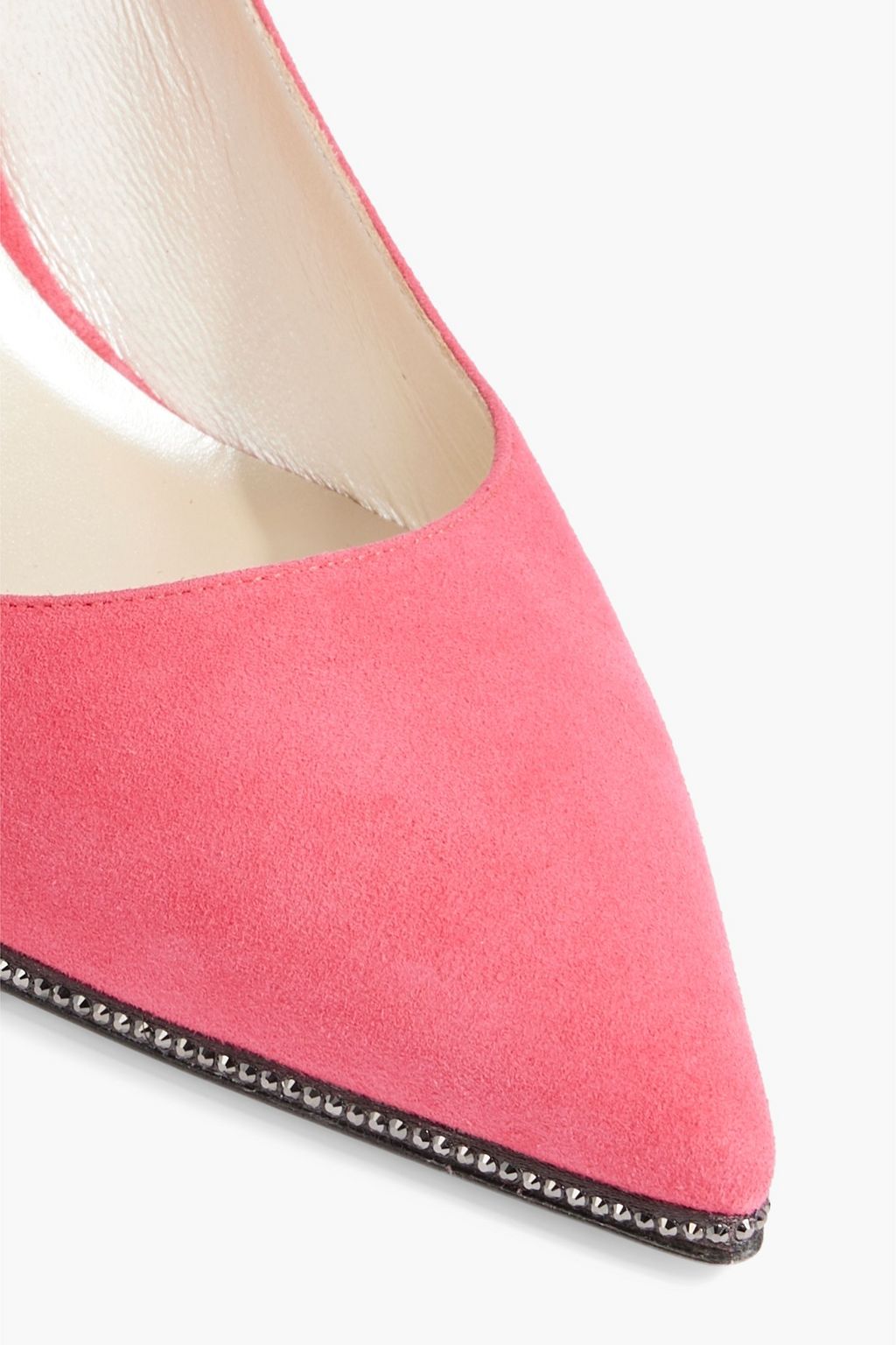 RENE' CAOVILLA Grace crystal-embellished suede pumps