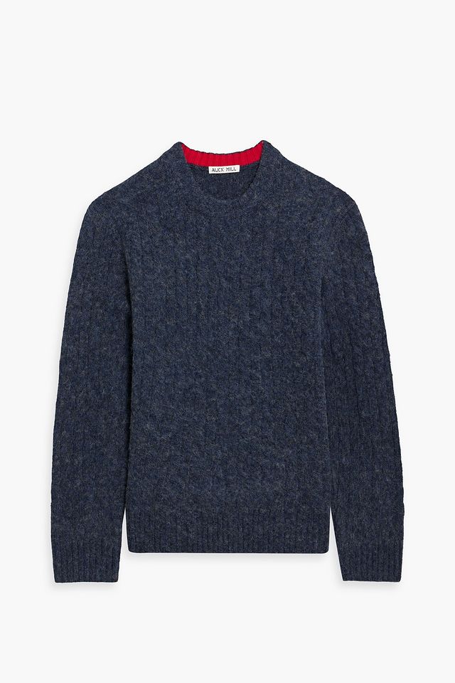 Brushed merino wool-blend sweater